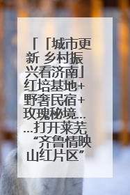 「城市更新 乡村振兴看济南」红培基地+野奢民宿+玫瑰秘境……打开莱芜“齐鲁情映山红片区”的破圈秘籍
