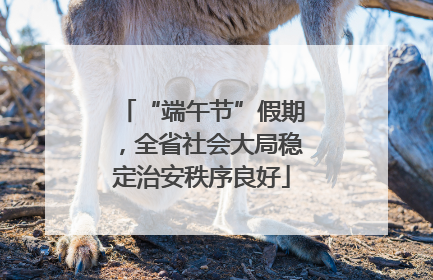 “端午节”假期，全省社会大局稳定治安秩序良好