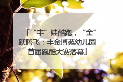 “丰”娃酷跑，“金”跃腾飞：丰金博苑幼儿园首届跑酷大赛落幕