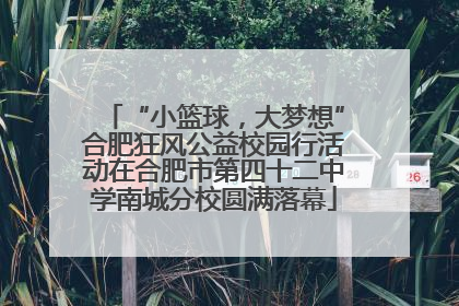 “小篮球，大梦想”合肥狂风公益校园行活动在合肥市第四十二中学南城分校圆满落幕