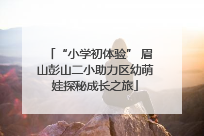 “小学初体验” 眉山彭山二小助力区幼萌娃探秘成长之旅