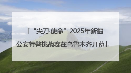 “尖刀·使命”2025年新疆公安特警挑战赛在乌鲁木齐开幕