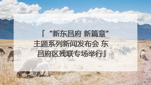 “新东昌府 新篇章”主题系列新闻发布会 东昌府区残联专场举行