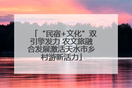 “民宿+文化”双引擎发力 农文旅融合发展激活天水市乡村游新活力
