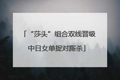 “莎头”组合双线晋级 中日女单捉对厮杀