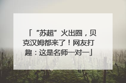 “苏超”火出圈，贝克汉姆都来了！网友打趣：这是名师一对一