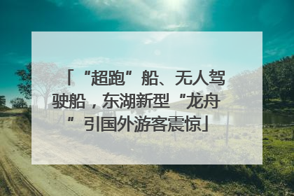 “超跑”船、无人驾驶船，东湖新型“龙舟”引国外游客震惊