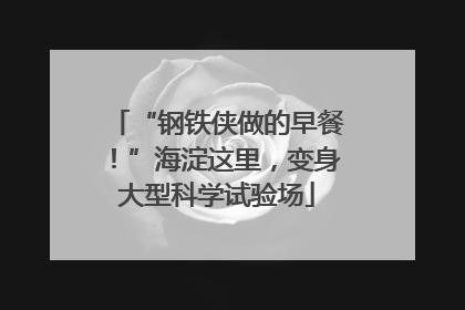 “钢铁侠做的早餐！”海淀这里，变身大型科学试验场