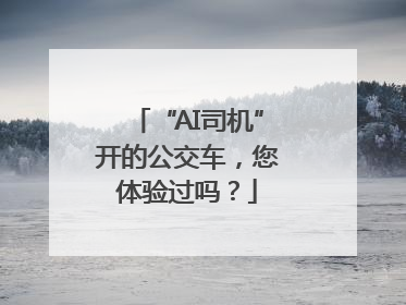 “AI司机”开的公交车，您体验过吗？