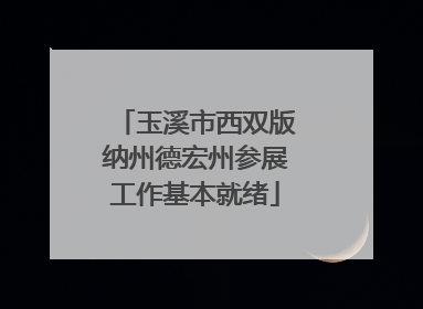 玉溪市西双版纳州德宏州参展工作基本就绪