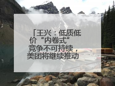 王兴：低质低价“内卷式” 竞争不可持续，美团将继续推动行业健康发展