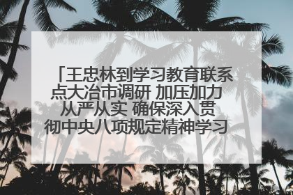 王忠林到学习教育联系点大冶市调研 加压加力 从严从实 确保深入贯彻中央八项规定精神学习教育取得实效