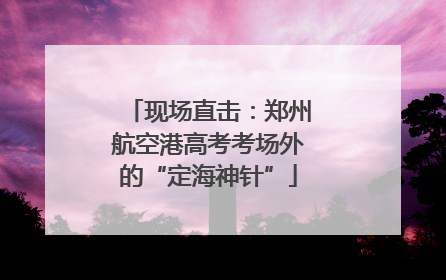 现场直击：郑州航空港高考考场外的“定海神针”