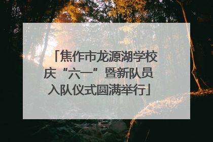 焦作市龙源湖学校庆“六一”暨新队员入队仪式圆满举行