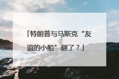 特朗普与马斯克“友谊的小船”翻了？