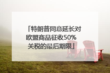 特朗普同意延长对欧盟商品征收50%关税的最后期限