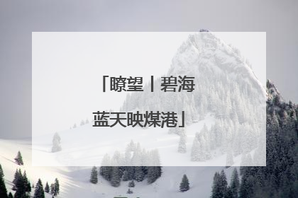 瞭望丨碧海蓝天映煤港