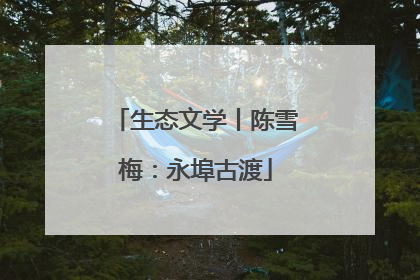 生态文学丨陈雪梅：永埠古渡
