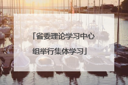 省委理论学习中心组举行集体学习