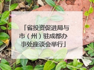 省投资促进局与市（州）驻成都办事处座谈会举行