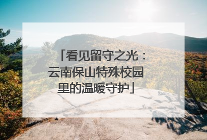 看见留守之光：云南保山特殊校园里的温暖守护