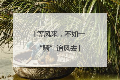 等风来，不如一“骑”追风去