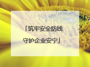 筑牢安全防线 守护企业安宁