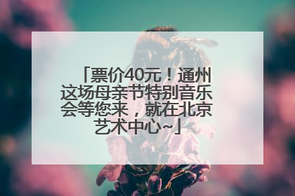 票价40元！通州这场母亲节特别音乐会等您来，就在北京艺术中心~