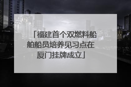 福建首个双燃料船舶船员培养见习点在厦门挂牌成立