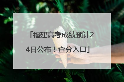 福建高考成绩预计24日公布！查分入口