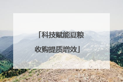 科技赋能夏粮收购提质增效