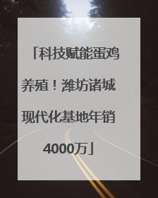 科技赋能蛋鸡养殖！潍坊诸城现代化基地年销4000万
