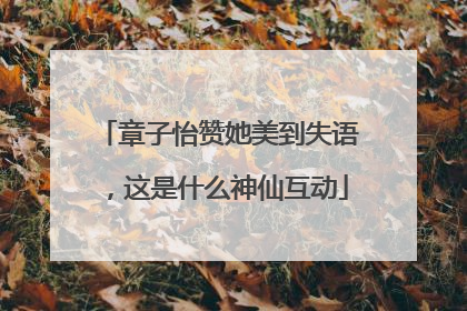 章子怡赞她美到失语，这是什么神仙互动