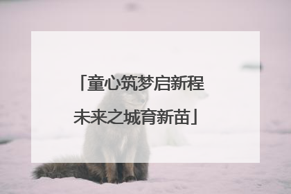 童心筑梦启新程 未来之城育新苗