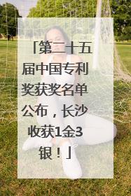 第二十五届中国专利奖获奖名单公布，长沙收获1金3银！