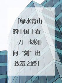 绿水青山的中国丨看一刀一划如何“刻”出致富之路