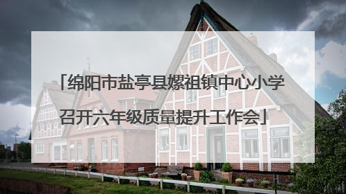 绵阳市盐亭县嫘祖镇中心小学召开六年级质量提升工作会