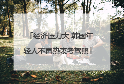 经济压力大 韩国年轻人不再热衷考驾照