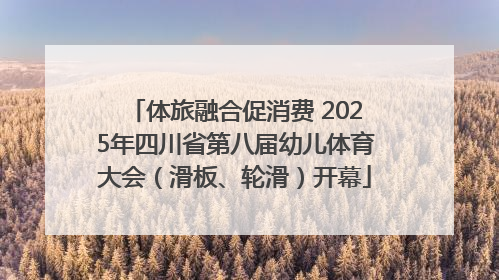 体旅融合促消费 2025年四川省第八届幼儿体育大会（滑板、轮滑）开幕