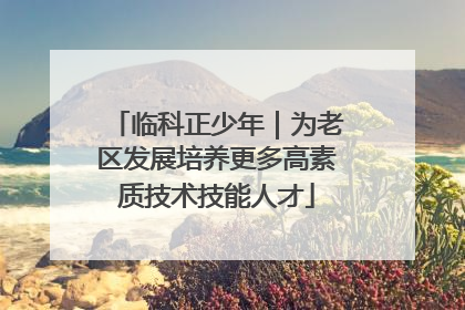 临科正少年｜为老区发展培养更多高素质技术技能人才