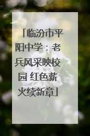 临汾市平阳中学：老兵风采映校园 红色薪火续新章