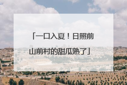 一口入夏！日照前山前村的甜瓜熟了