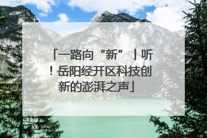 一路向“新”丨听！岳阳经开区科技创新的澎湃之声