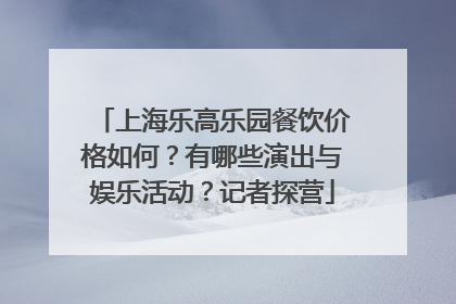 上海乐高乐园餐饮价格如何？有哪些演出与娱乐活动？记者探营