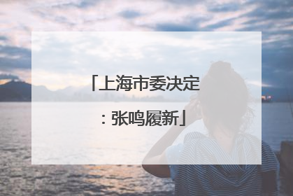 上海市委决定：张鸣履新