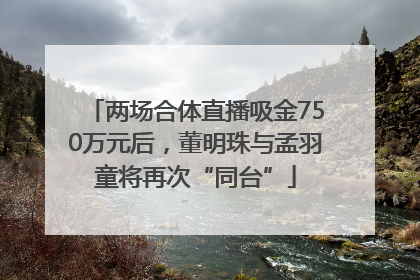 两场合体直播吸金750万元后，董明珠与孟羽童将再次“同台”