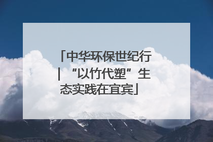 中华环保世纪行｜“以竹代塑”生态实践在宜宾