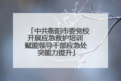 中共衡阳市委党校开展应急救护培训 赋能领导干部应急处突能力提升