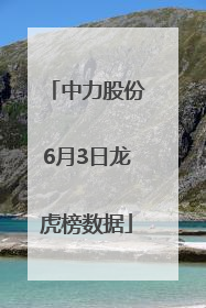 中力股份6月3日龙虎榜数据