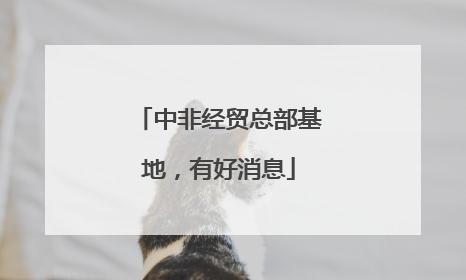 中非经贸总部基地，有好消息